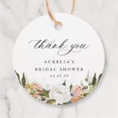 Étiquettes Cadeau Merci végétal vintage (Devant)