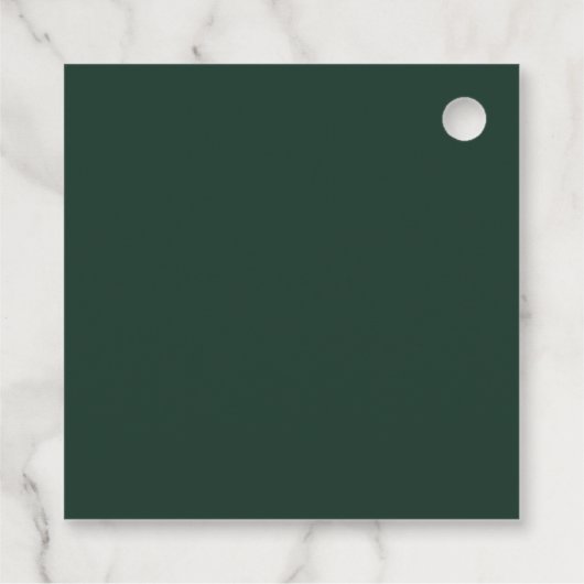 Étiquettes Cadeau Merci vert rustique (Dos)