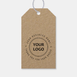 Étiquettes-cadeau merci votre entreprise de logo personnalisé