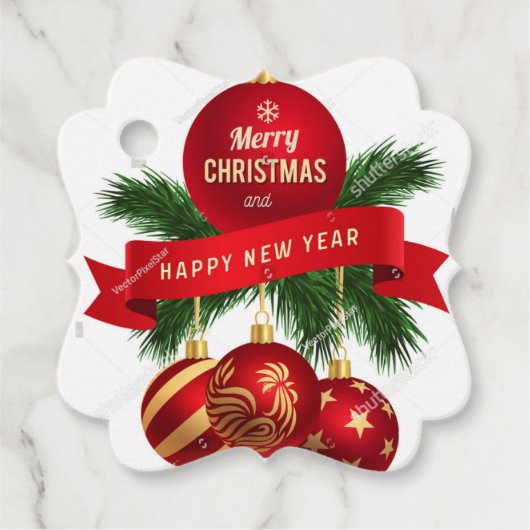 Étiquettes Cadeau Meri Noël (Devant)