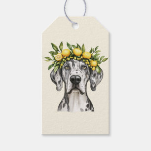 Étiquettes-cadeau Merle Great Dane Chien Lemon Crown