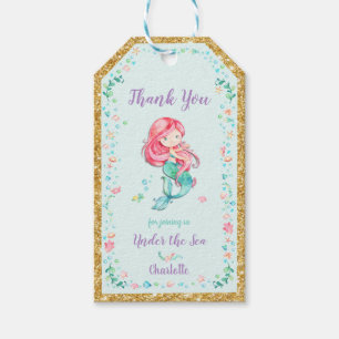 Étiquettes-cadeau Mermaid Birthday Favoriser Cadeau Tags Merci Tags