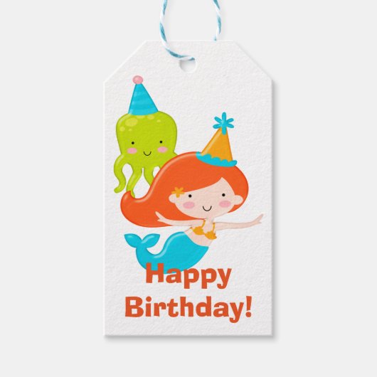 Étiquettes-cadeau Mermaid Girl (Devant)