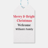 Merry Bright Christmas ajouter nom de famille bien