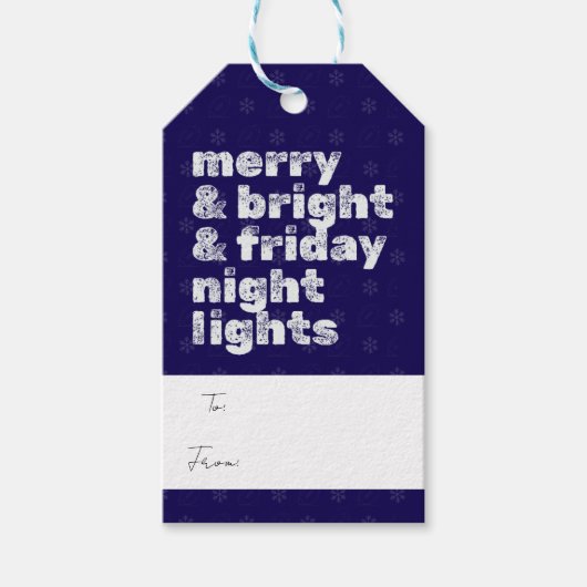 Étiquettes-cadeau Merry & Bright & Friday Night Lights Tag (Devant)