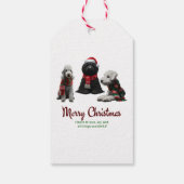 Étiquettes-cadeau Merry Christmas Dogs (Dos)