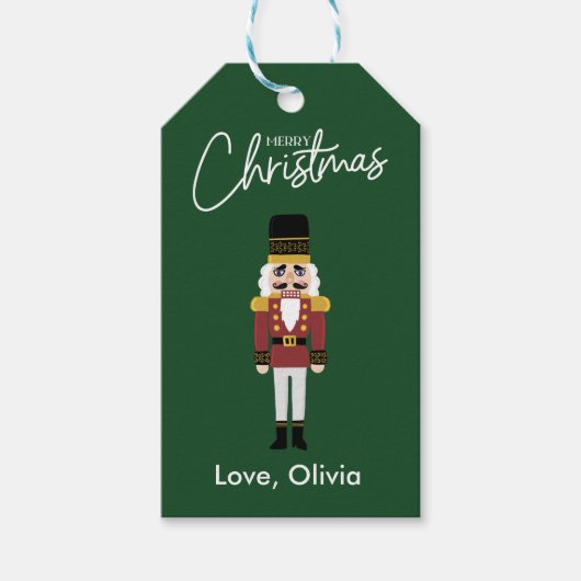 Étiquettes-cadeau Merry Christmas Nutcracker tag cadeau Custom (Devant)