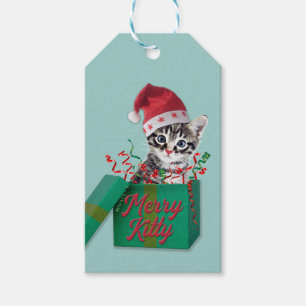 Étiquettes-cadeau Merry Kitty, Joyeux Noël