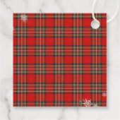 Étiquettes Cadeau Merry Little Red Bow Christmas Plaid (Dos)