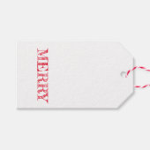 Étiquettes-cadeau MERRY Modern Text Christmas Holiday Fun (Devant (Horizontal))
