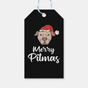 Étiquettes-cadeau Merry Pitmas Pitbull Christmas