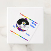 Étiquettes Cadeau Merry Pride Snowman (En situation)