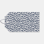 Étiquettes-cadeau Merry Script moderne Marine et Gold Holiday (Dos (Horizontal))