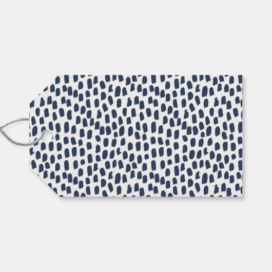 Étiquettes-cadeau Merry Script moderne Marine et Gold Holiday (Dos (Horizontal))