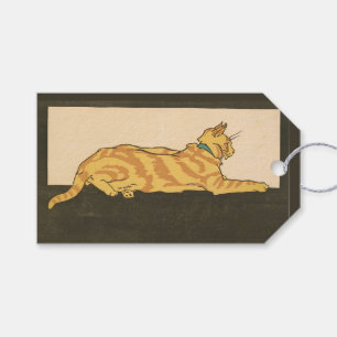 Étiquettes-cadeau Merry Xmas au chat, 1921
