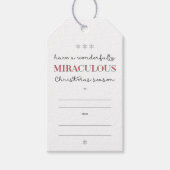 Étiquettes-cadeau Merveilles et Miracles Noël (Devant)