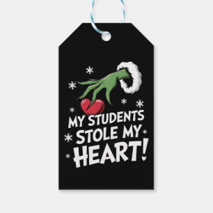Étiquettes-cadeau Mes élèves ont volé mon cœur Xmas Noël Enseignant