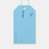 Étiquettes-cadeau Message de HANUKKA bleu (Dos)