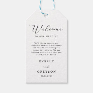 Étiquettes-cadeau Message de Merci minimaliste élégant