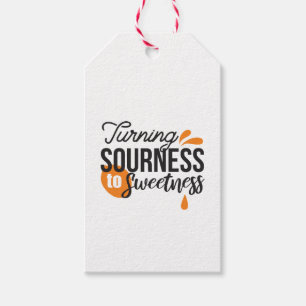 Étiquettes-cadeau Message de vie positif - Transformer l'acide en su