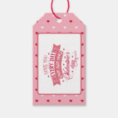 Étiquettes-cadeau Message rouge et romantique de la Saint-Valentin (Devant)