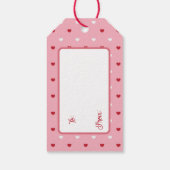 Étiquettes-cadeau Message rouge et romantique de la Saint-Valentin (Dos)