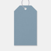 Étiquettes-cadeau Métal Moulé or et argent bleu (Dos)