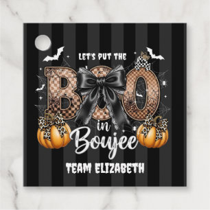 Étiquettes Cadeau Mettons le Boo dans la Bachelorette Halloween Bouj