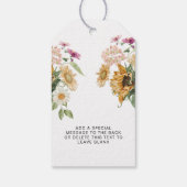 Étiquettes-cadeau Mews Sunflower Pop Champagne Enterrement de Vie de (Dos)