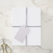 Étiquettes-cadeau Micro Hearts Soft Lilas - Blanc (Avec de la ficelle)