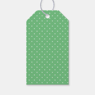 Étiquettes-cadeau Micro pois blanc - Vert Été