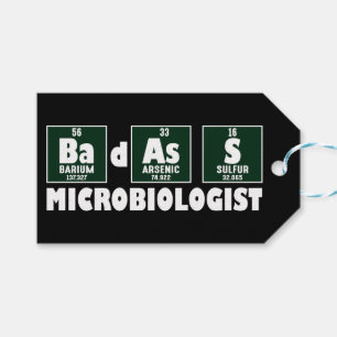 Étiquettes-cadeau Microbiologiste drôle de Badass