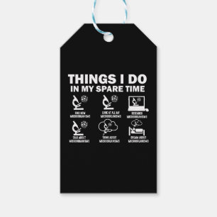 Étiquettes-cadeau Microorganismes 6 Ce Que Je Fais Dans Mon Temps De