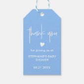 Étiquettes-cadeau Mid Bébé Bébé Garçon Douche Petit Coeur Motif (Devant)