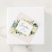 Étiquettes Cadeau Midnight Blue Blush Floral Graduation Favoriser le (En situation)