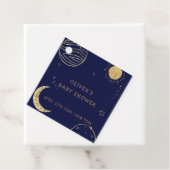 Étiquettes Cadeau Midnight Galaxy Moon Star Boy Baby shower (En situation)