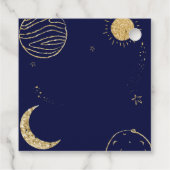 Étiquettes Cadeau Midnight Galaxy Moon Star Boy Baby shower (Dos)