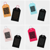 Étiquettes-cadeau Midnight Garden Line Soft Pink