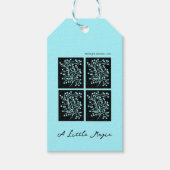 Étiquettes-cadeau Midnight Garden Line Turquoise Mist (Devant)