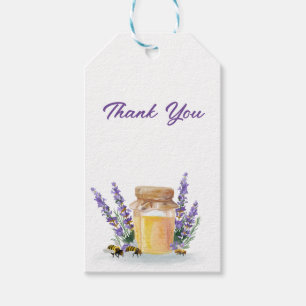 Étiquettes-cadeau Miel d'or avec un griffon de Lavender Napkin