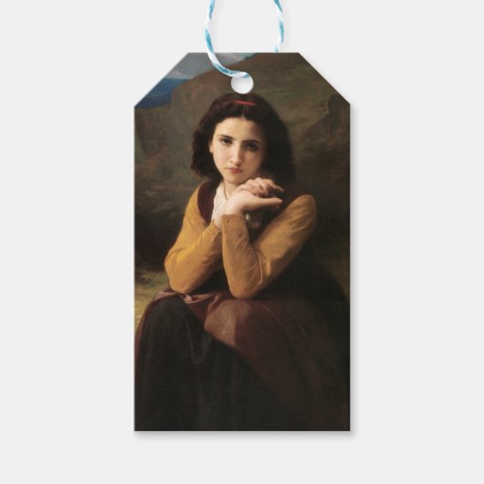 Étiquettes-cadeau Mignon Innocence d'une adolescente, Bouguereau (Devant)