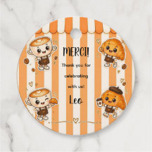 Mignon Kawaii Café Croissant Orange Baby Shower