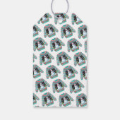 Étiquettes-cadeau Mignonne bonhomme de neige sur laide pull de Noël (Dos)