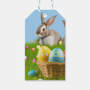 Étiquettes-cadeau Mignonne Bunnyfor Pâques pour une humeur positive