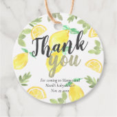 Étiquettes Cadeau Mignonne citron rustique babyshower tag faveur (Devant)