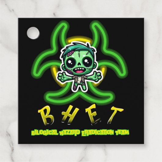 Étiquettes Cadeau Mignonne, drôle de zombie (Devant)