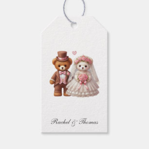 Étiquettes-cadeau Mignonne Épouse En Teddy Et Mariage De Pièce
