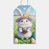 Étiquettes-cadeau Mignonne lapin de Pâques 01 (Devant)