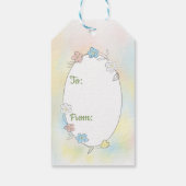 Étiquettes-cadeau Mignonne lapin et oeufs de Pâques (Dos)