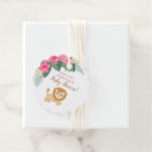 Étiquettes Cadeau Mignonne lion de saut de bébé merci (En situation)